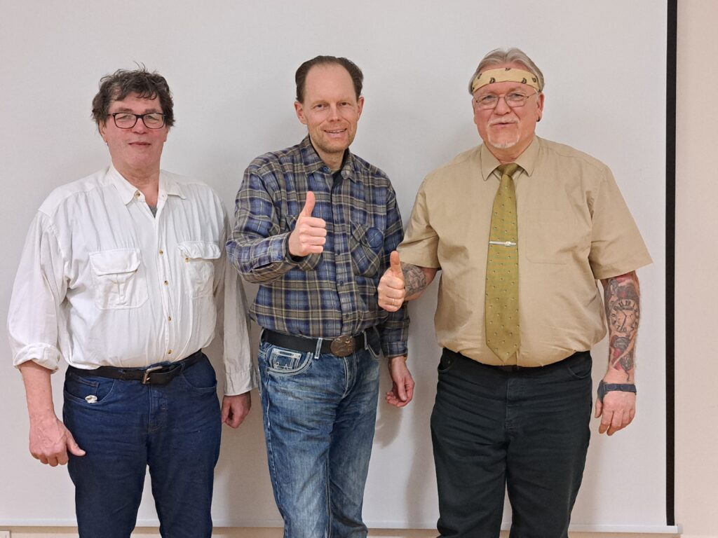 Der neue Vorstand der FWG Rosbachv.l. Gerald Harff, Schatzmeister; Christian Lamping, Vorsitzender und Andreas Kirschner, Schrifführer