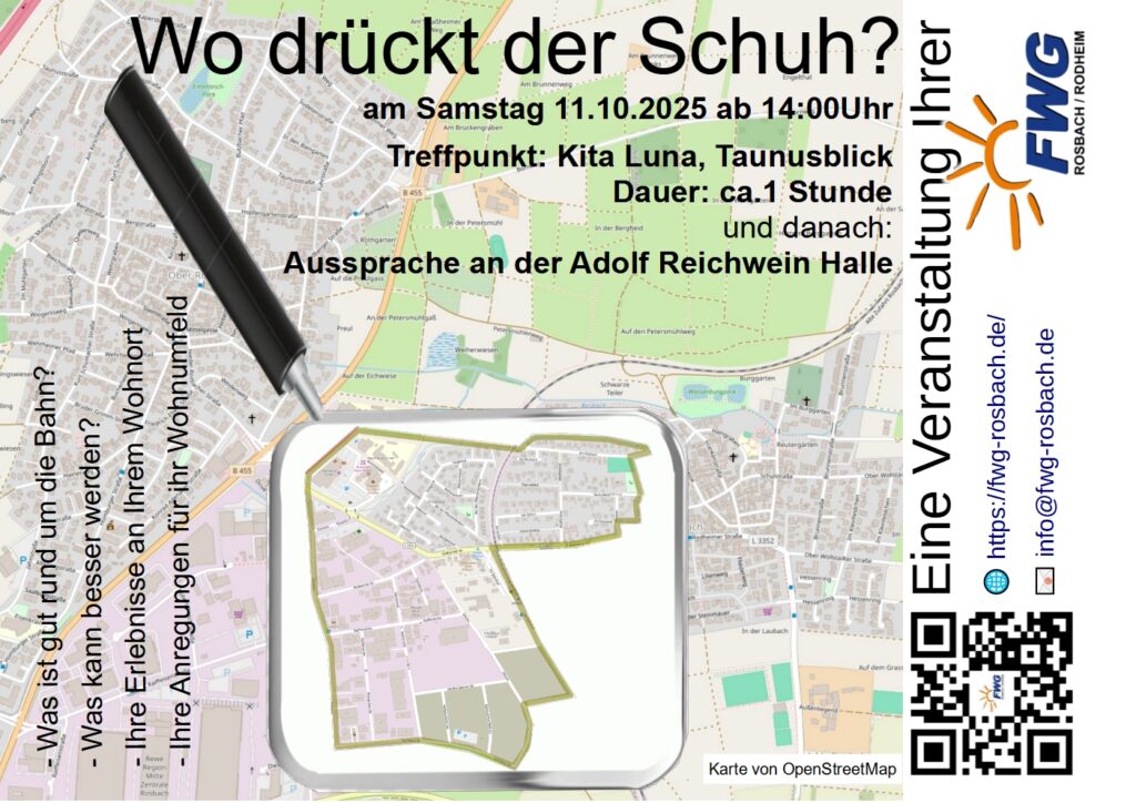 Flyer der FWG, welcher im Quartier verteilt wurde.